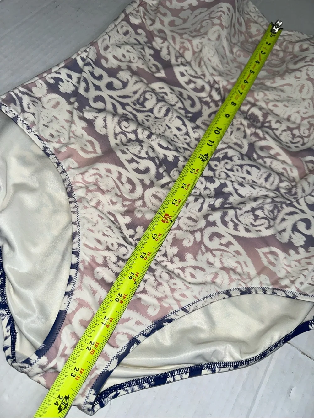 Lands End‎ One Piece Swimsuit Padded Cream Womens 16 L Swimwear